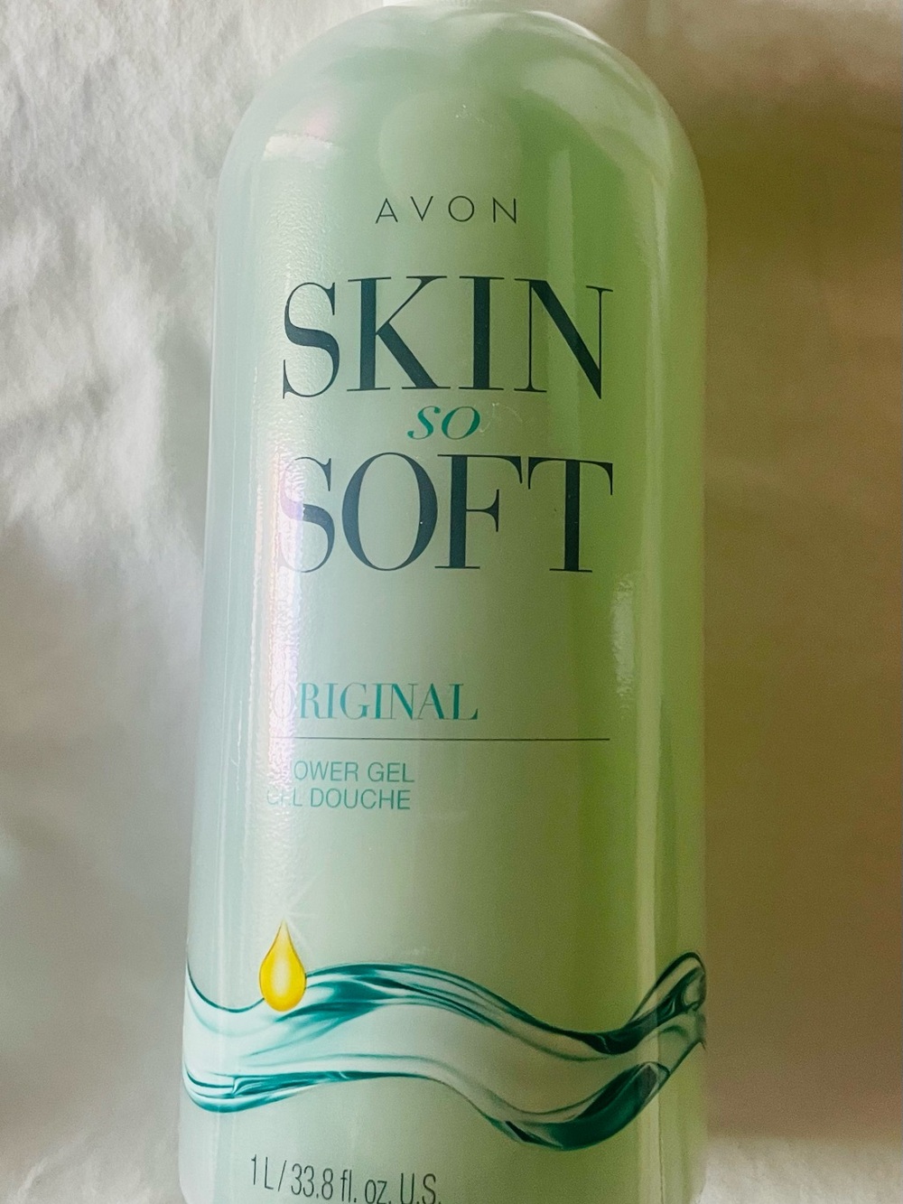 Avon Original Shower Gel - Light Mint Green with Teal Accents